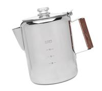 Haofy Percolador de café para Estufa, Capacidad de 6 Tazas para 2-4 Personas, de Acero Inoxidable con Boquilla en V, de Madera, Filtro Fino para Acampar, RV, Viajes, Cocina Casera, Inducción