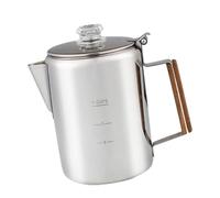 Haofy Percolador de café para Estufa, Capacidad de 6 Tazas para 2-4 Personas, de Acero Inoxidable con Boquilla en V, de Madera, Filtro Fino para Acampar, RV, Viajes, Cocina Casera, Inducción
