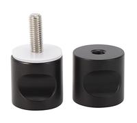 Haofy Perilla de gabinete negra, manija de puerta de vidrio de un solo orificio de aleación de aluminio, reemplazo de hardware para tocador, baño, escaparate, ducha