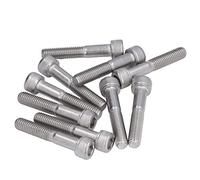Haofy Pernos de Cabeza Cilíndrica, Casquillo Hexagonal de Acero Inoxidable A2-70 de Alta Resistencia para Maquinaria Industrial M10 para Profesionales, Aficionados, Propietarios, 10 Piezas (M10*65)
