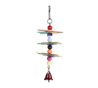 Haofy Pet Bird Pearl Bell Toys Crouches Swing Cage Accessory, Material Seguro y No Tóxico, Colores Aleatorios, Promueve el Comportamiento de la Antidepresión para los Ejercicios de Aves y el