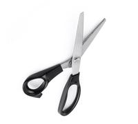 Haofy Picsors de Tijeras de Vestir de Vestimenta Profesional, Cuchillas de Acero Inoxidable, Borde de Triángulo Redondo para Telas, Cuero y Usos Artesanales con Tela Decorativa Decorativa (3 mm)