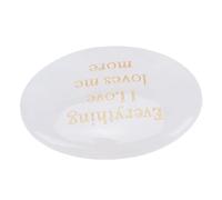 Haofy Piedra de Preocupación Cristal Curativo Grabado en el Pulgar Aliviar la Ansiedad y Estrés Todo lo que amé Amor Espalda Más Bolsillo Palma Meditación Inspiradora Yoga Padre (WHITE)