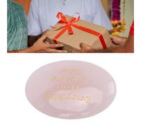 Haofy Piedra de Preocupación Cristal Curativo Grabado en el Pulgar Aliviar la Ansiedad y Estrés Todo lo que amé Amor Espalda Más Bolsillo Palma Meditación Inspiradora Yoga Padre (PINK)