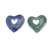Haofy Piedras de Cristal en Forma de Corazón, Decoración de Piedras Preciosas Huecas para Relleno de Jarrón de Acuario y Decoración de Fiesta, 2 uds.