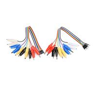 Haofy Pinza de Cocodrilo de Conducción Eléctrica Estable para Saltar Juego de Cables, Colores de Conexión Diferenciados, Clip a Cable de Puente Macho/hembra de 20 Cm para Necesidades Específicas de