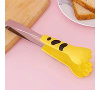 Haofy Pinzas para Refrigerios, Pinzas para Alimentos con Forma de Pata de Gato Lindas de Acero Inoxidable para Cocinar Bagels, Minipinzas para Barbacoa para Accesorios de Cocina (M)