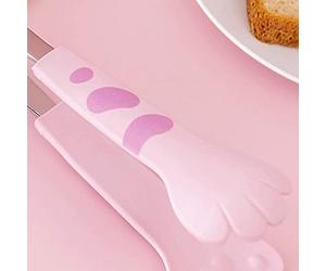 Haofy Pinzas para Refrigerios, Pinzas para Alimentos con Forma de Pata de Gato Lindas de Acero Inoxidable para Cocinar Bagels, Minipinzas para Barbacoa para Accesorios de Cocina (talla pequeña)