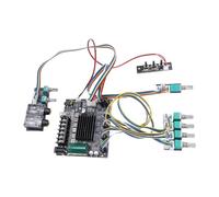 Haofy Placa Amplificadora 2.0 Canales 50W+50W+100W Subwoofer, Módulo Amplificador de Potencia Digital con Entrada de Micrófono USB BT AUX para de Cine en Casa, Altavoces de Bricolaje,