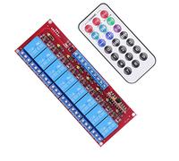 Haofy Placa de Circuito Receptor de relé 10A Interruptor de Control Remoto Estable Puerta de Luz de Motor de 8 Vías Controlador Inalámbrico de Bricolaje para Laboratorio de Supermercado de Granja