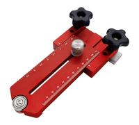 Haofy Plantilla de Corte Delgada Extendida, Plantilla de Guía de Carpintería en Pulgadas Métricas de Aleación de Aluminio para Cortes Estables para Entusiastas de la Sierra de Mesa, Enrutador y (rojo)