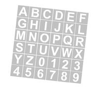 Haofy Plantillas de Alfabeto, Plantillas para Manualidades Reutilizables y Lavables, 62 Uds., PET Respetuoso con el Medio Ambiente para Pintura Decorativa, 5 Pulgadas (36 piezas y 4 pulgadas)