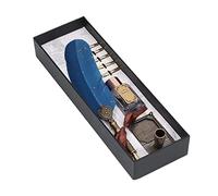 Haofy Pluma de Caligrafía Herramientas de Escritura Retro Elegantes y Duraderas para el Hogar Caja de Regalo Embalaje para Parejas Punta Plana de Acero Inoxidable de 1-5 Mm/0,04-0,20 Pulgadas (azul