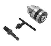 Haofy Portabrocas de Llave Ligera, Cuerpo Recubierto de Cr, 1,5-10 Mm, 3/8-24UNF, Fuerza Antirrebote para Entusiastas del Bricolaje