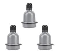 Haofy Portalámparas E27, Juego de 3 Piezas con Aislamiento Cerámico, Carcasa de Aluminio, Casquillo Impermeable Antifusión para Taller de Garaje, Cobertizo Exterior, Iluminación Industrial