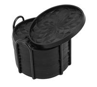 Haofy Posavasos, Posavasos con Soporte, Decoración de Mesa de café, Accesorios de Barra para Bebidas Frías o Calientes, Engrosados, Antideslizantes, Bandeja Profunda, Protección de Mesa, Juego de 10