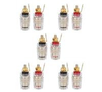 Haofy Poste de Unión de Terminal de Amplificador de Bronce de 10 Piezas, Conector Jack Banana Compacto de 4mm para Amplificadores de Potencia