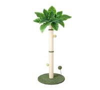 Haofy Poste Rascador para Gatos de 25,5 Pulgadas de Alto, Torre de árbol Rascador para Gatos de Sisal con Juguetes de Bolas Interactivos, Base Estable para Gatitos y Adultos para (Verde 65cm)