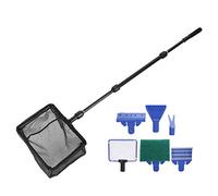Haofy Práctico y Liviano Kit de Limpieza de Acuario 6 en 1 para Limpiar Rastrillo de Grava, Raspador de Algas, Tenedor, Adecuado para el Mantenimiento de Peceras, Plástico, 3,0", 11,0 Oz, como Se