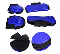 Haofy Protector de Pata de Caballo, Material de Neopreno de PU, Botas de Tendón Que Absorben los Golpes para Actividades de Salto, Eventos y Carreras (Un Conjunto de tamaño Mediano.)