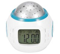 Haofy Proyección Despertador, Proyector de Estrellas Luz Nocturna LED Música Despertador Calendario Multifunción Temperatura Pantalla Luz Nocturna Regalo para niños