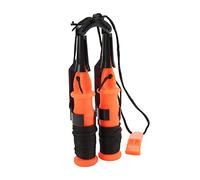 Haofy Punzones Compactos de Rescate en Hielo, Púas de Acero Inoxidable para Morder Hielo Resbaladizo Rápido con Asas Flotantes de Color Naranja, Silbato de Emergencia, Cable Retráctil, Paquete de 2