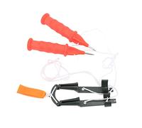 Haofy Punzones Compactos de Rescate en Hielo, Púas de Acero Inoxidable para Morder Hielo Resbaladizo Rápido con Asas Flotantes de Color Naranja, Silbato de Emergencia, Cable Retráctil, Paquete de 2