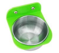 Haofy Recipiente Portátil para Alimentación de Pájaros, Duradero y Fácil de Limpiar, Sostiene Comida para Mascotas, Colgar en Jaula o Usar, para Jaula de Pájaros y Loros (Poco Verde)