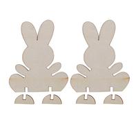 Haofy Recortes de Conejo de Madera de Pascua para Manualidades de Bricolaje, 90 Piezas, MDF, Actividades para e Hijos, Decoración del Hogar