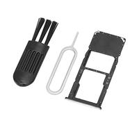 Haofy Reemplazo de Bandeja de Tarjeta SIM para A51 A515U Versión SIM única, con Pin de Expulsión y Cepillo de Limpieza (Black)