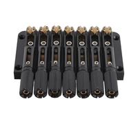 Haofy Reemplazo de Puentes de Guitarra de Guitarra Superiores de Diseño Práctico y Elegante Adecuado para Músicos Aloy Steel and Brass Black Color (GA1126)