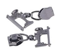 Haofy Reemplazo de Tirantes con Cremallera, 10 Pcs Tirador de la Cremallera Máquina de Coser Tirar de la Cremallera de Metal para Abrigos de Coser, Cremalleras de Aleación de Zinc (Negro plateado)