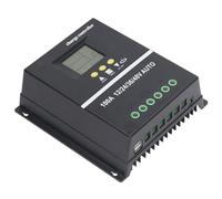 Haofy Regulador de Energía Solar MPPT, Controlador de Panel Solar con Pantalla LCD Avanzada, 12V, 24V, 36V, 48V, USB Dual para Fuera de la Red