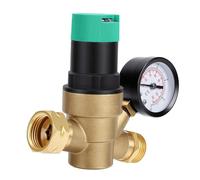 Haofy Regulador de Presión de Agua para RV, Manómetro de Latón de 3/4 Pulgadas, for Caravanas y Autocaravanas