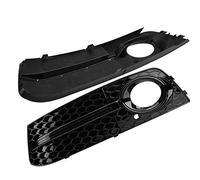 Haofy Rejillas de Luz Antiniebla Negras Brillantes Estilo RS4, Rejillas de Parachoques Delantero ABS Ligeras Aptas para B8 2009-2012