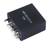 Haofy Relé de Control del Limpiaparabrisas 377 de 11 Pines con Retardo Intermitente, Repuesto OEM 4B0955531A, Carcasa Metálica, Conexión Directa para B5 MK4, para Uso Diario en Días (Como se muestra)