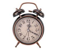 Haofy Reloj Despertador de Cuerda, Reloj Despertador mecánico Retro con Pilas y Doble Campana con luz Nocturna para el hogar, Oficina, Dormitorio, 6,3 x 4,7 Pulgadas (4 Pulgadas Negro)