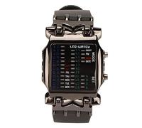 Haofy Reloj digital LED binario con forma de cangrejo para niños, reloj electrónico elegante con pantalla LED en color