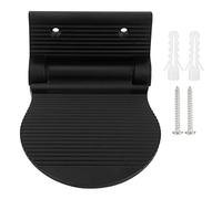 Haofy Reposapiés montado en la Pared, reposapiés de Ducha con Pedal Antideslizante de Aluminio Espacial para Pasillo, Entrada, baño(Negro)