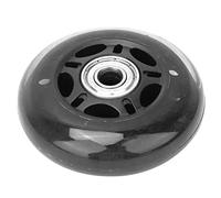 Haofy Ruedas de PU Silenciosas Transparentes Negras de 3 Pulgadas con Rodamiento 608ZZ para Accesorios de Carrito de Equipaje, Ruedas de Patines para un Fácil Reemplazo
