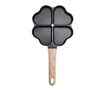 Haofy Sartén para Huevos en Forma de Corazón, Sartén para Tortilla Antiadherente de 4 Tazas con que Se Mantiene Fresco, para Cocinar Desayuno, Panqueques, Hamburguesas