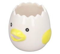 Haofy Separador de Huevos de Cerámica con Diseño de Boca de Pollo para Cocina Pequeña - Separador de Yema de Clara de Huevo para una Separación Rápida de Gran Capacidad 2 (YELLOW)