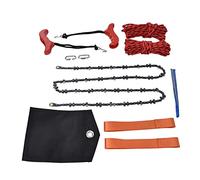 Haofy Sierra de Cadena de Cuerda Manual de 53 Pulgadas con Dientes de Doble Cara para Cortar Rápidamente las Ramas de los árboles - Sierra Plegable Compacta para Trabajos en el Jardín, Al Aire Libre