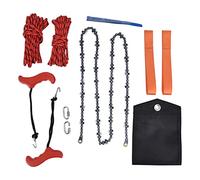 Haofy Sierra de Cadena de Cuerda Manual de 53 Pulgadas con Dientes de Doble Cara para Corte Rápido Diseño Plegable para Ramas de árboles, Ramas Pequeñas, Troncos Medianos, Trabajo en el Jardín, Uso