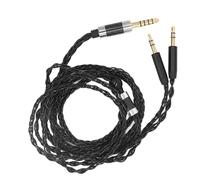 Haofy Sonido Más Claro con Cable de Auriculares Plateado Plateado de 4.4 Mm para AH D600 D7200, Cable de Classics de Meze 99 para Conmutación de Música Conveniente