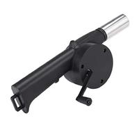 Haofy Soplador de Aire Manual Portátil, Fuelle de Manivela de 25 Cm con Cuerpo de Plástico y Ventilación de Metal, Arrancador de Batería para Barbacoa, Camping, Chimenea, Cocina Al Aire Libre (A)