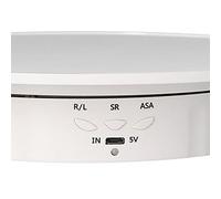 Haofy Soporte de Exhibición Giratorio, Plato Giratorio Eléctrico Ajustable de 3 Velocidades para Fotografía de Joyería para Tiendas, Estudios, Salas de Estar, Material ABS ([Modelo ante blanco 200MM