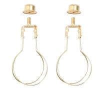 Haofy Soporte de Pantalla de Alambre de Metal, 50 G, Liviano para Lámparas de Mesa, Lámparas de Pie, Candelabros, Accesorios de Pared, Ajuste Seguro, sin Oscilación, Clip para Pantalla, Fácil (GOLD)