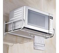 Haofy Soporte de Pared para Microondas, Estante Elegante y Duradero para Cocina Casera, Hotel de Aluminio