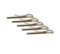 Haofy Soporte de Pinza de Dinero de Acero Electroplacado Alta Dureza de 85 Mm para Bolsillo de Cuero, Duradero, Habitación, 5 Piezas para Hombres Mujeres, Bronce de Oro Neumático Antiguo (Barrido
